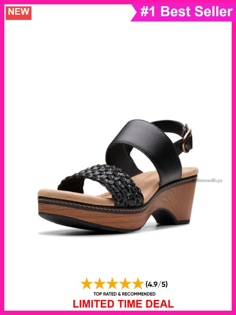 Wedge Sandal Leather Comfort Footbed Slingback